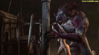 3D monstro fai as nenas embigo bojo